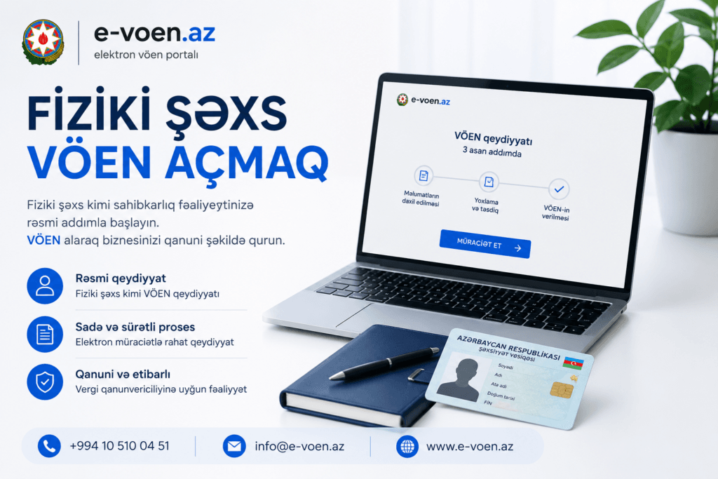 fiziki şəxs vöen açmaq e-voen.az